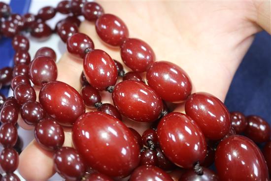 Cherry amber beads